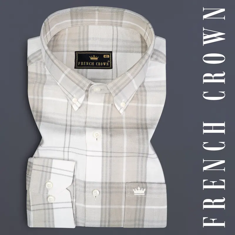 Mercury With Rodeo Dust Brown Plaid Premium Tencel Shirt 7
