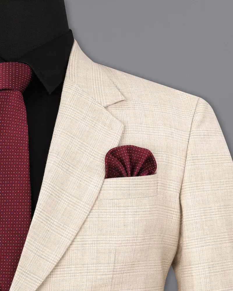 Merino Brown Plaid Blazer 6