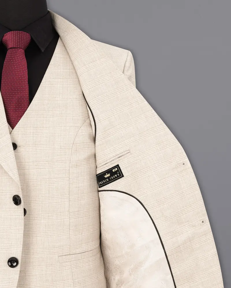 Merino Brown Plaid Blazer 7