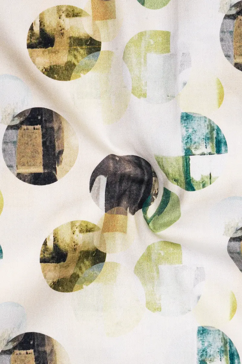 Merino Cream Multicolour Printed Super Soft Premium Cotton Shirt 3