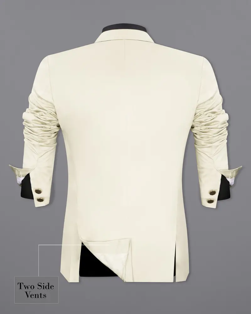 Merino Cream Stretchable Bandhgala Premium Cotton Traveler Blazer 8