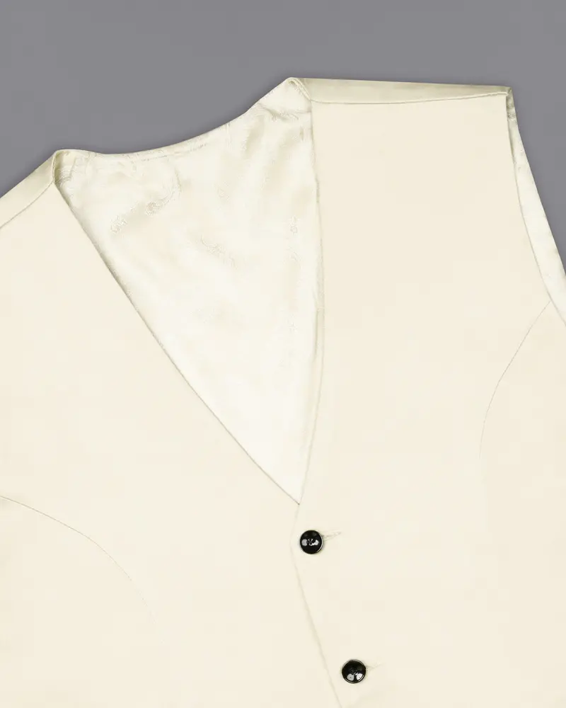 Merino Cream Stretchable Premium Cotton Traveler Waistcoat 4