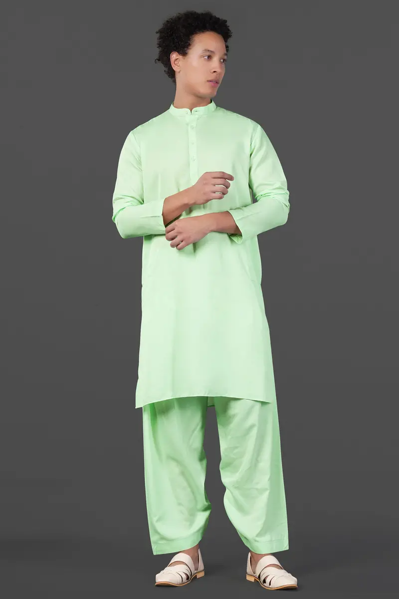 Merino Cream With Alpine Brown Multicolour Sequin Embroidered Indo-Western Sherwani 12