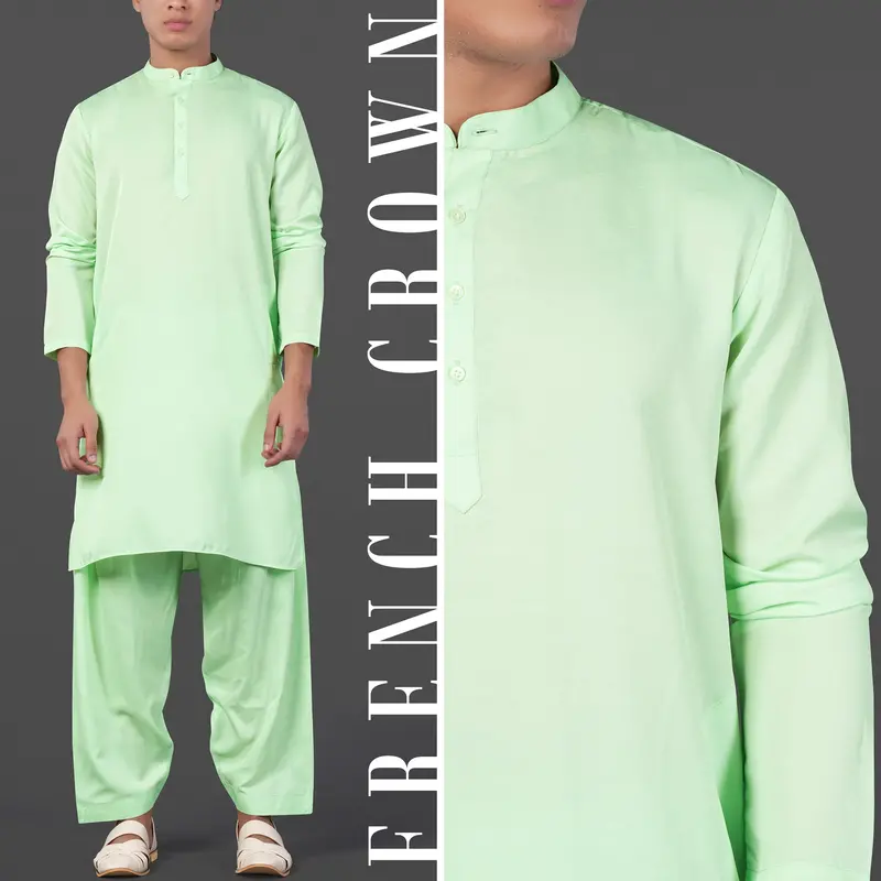 Merino Cream With Alpine Brown Multicolour Sequin Embroidered Indo-Western Sherwani 9