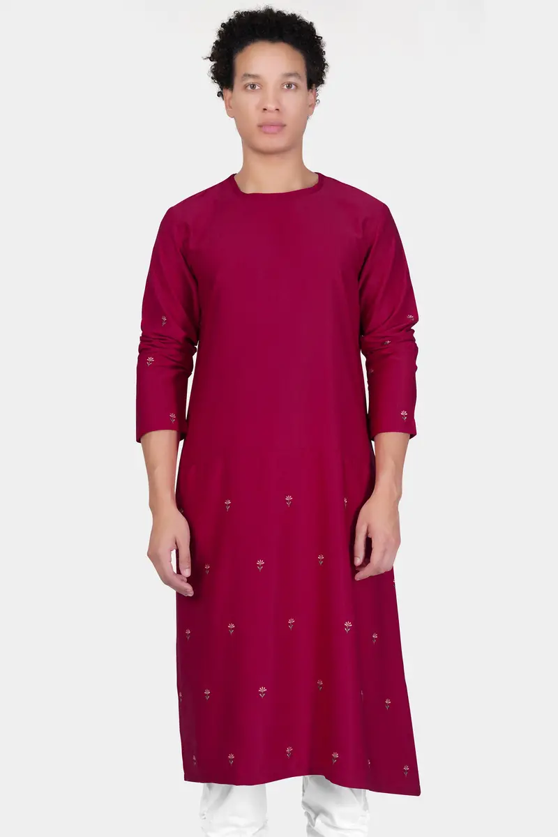 Merino Cream With Finch Green Multicolour Thread And Sequin Embroidered Indo-Western Sherwani 12