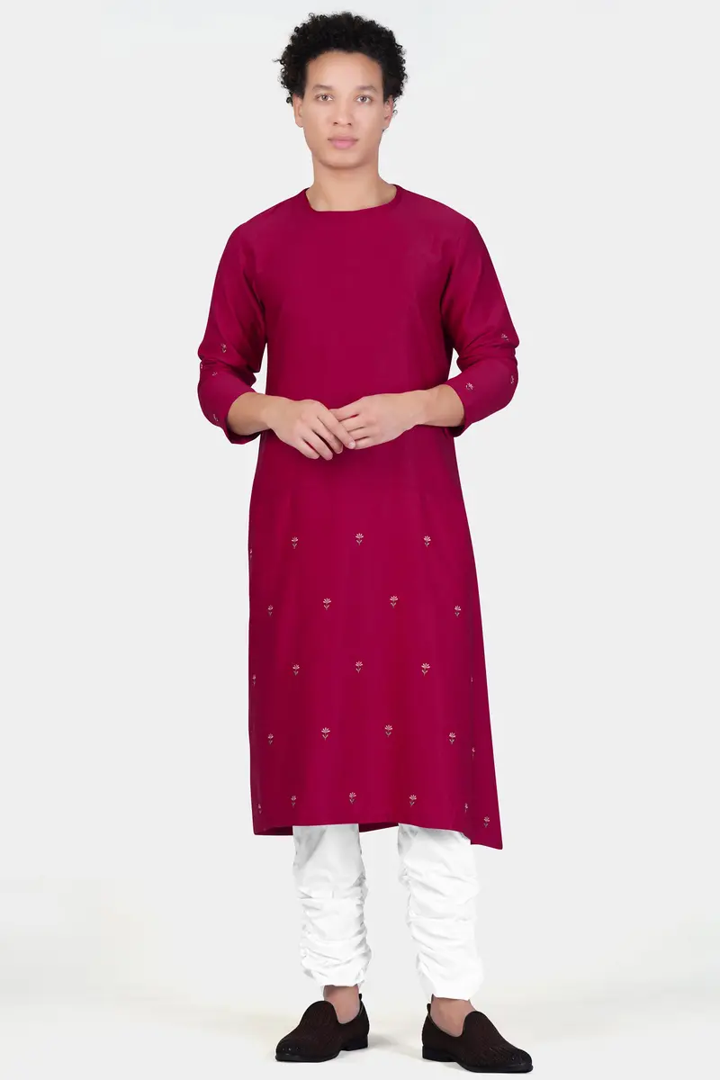 Merino Cream With Finch Green Multicolour Thread And Sequin Embroidered Indo-Western Sherwani 9