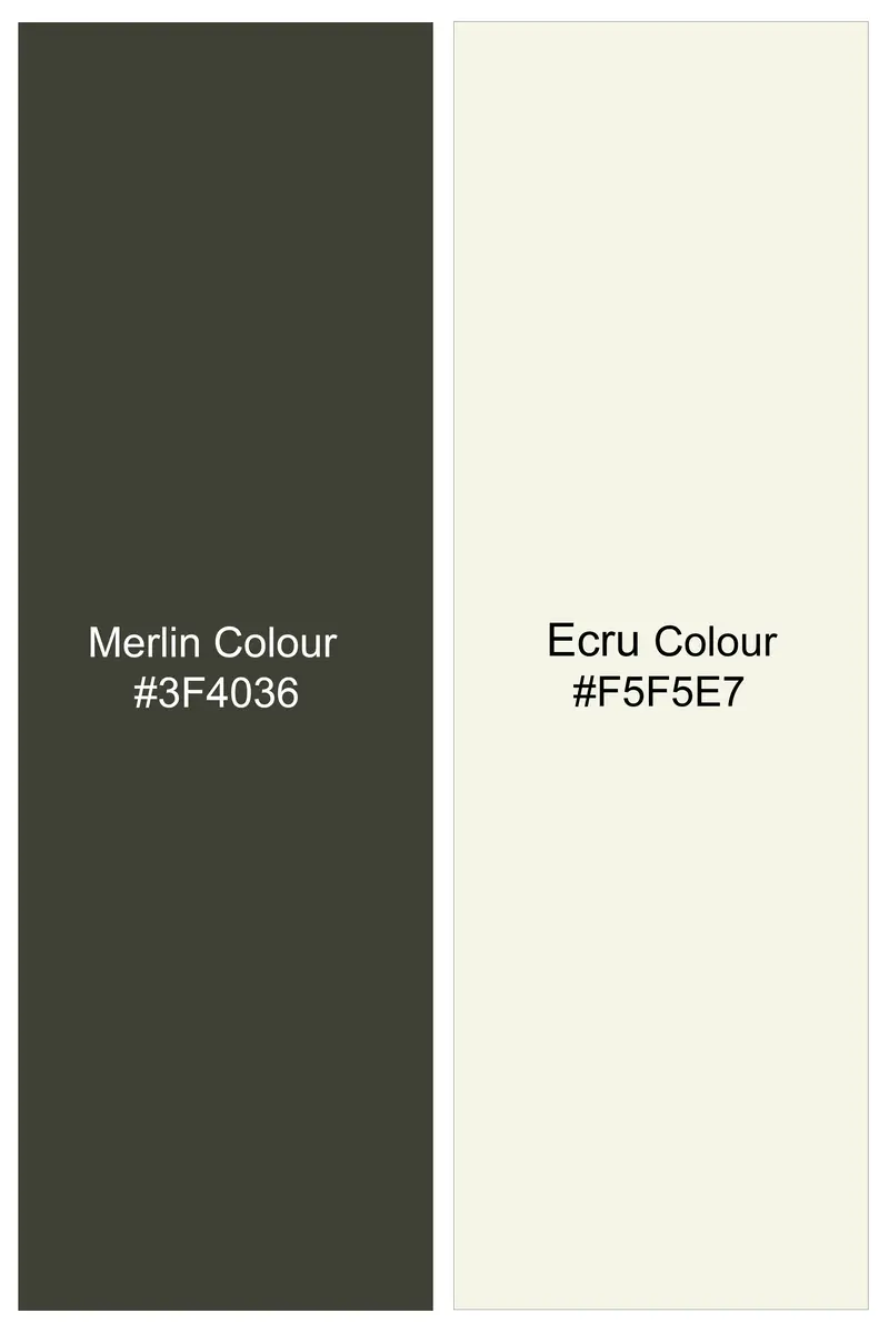 Merlin Green Checks Plaid Twill Premium Cotton Shirt 8