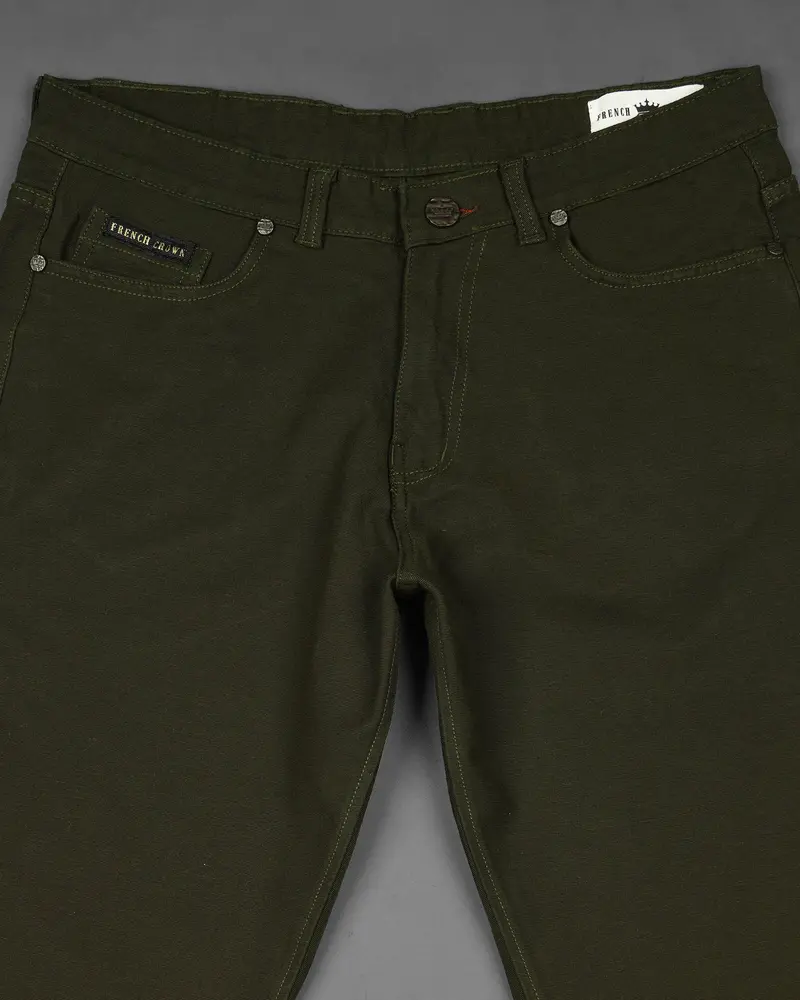 Merlin Green Clean Look Stretchable Denim 4
