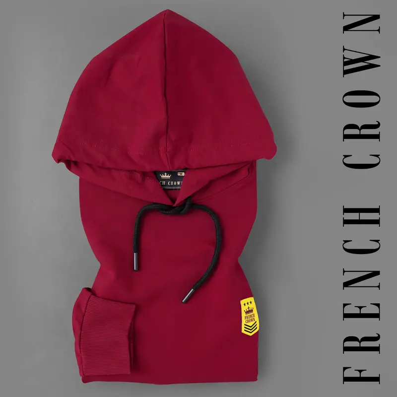 Merlot Red Hoodie Sweatshirt 1