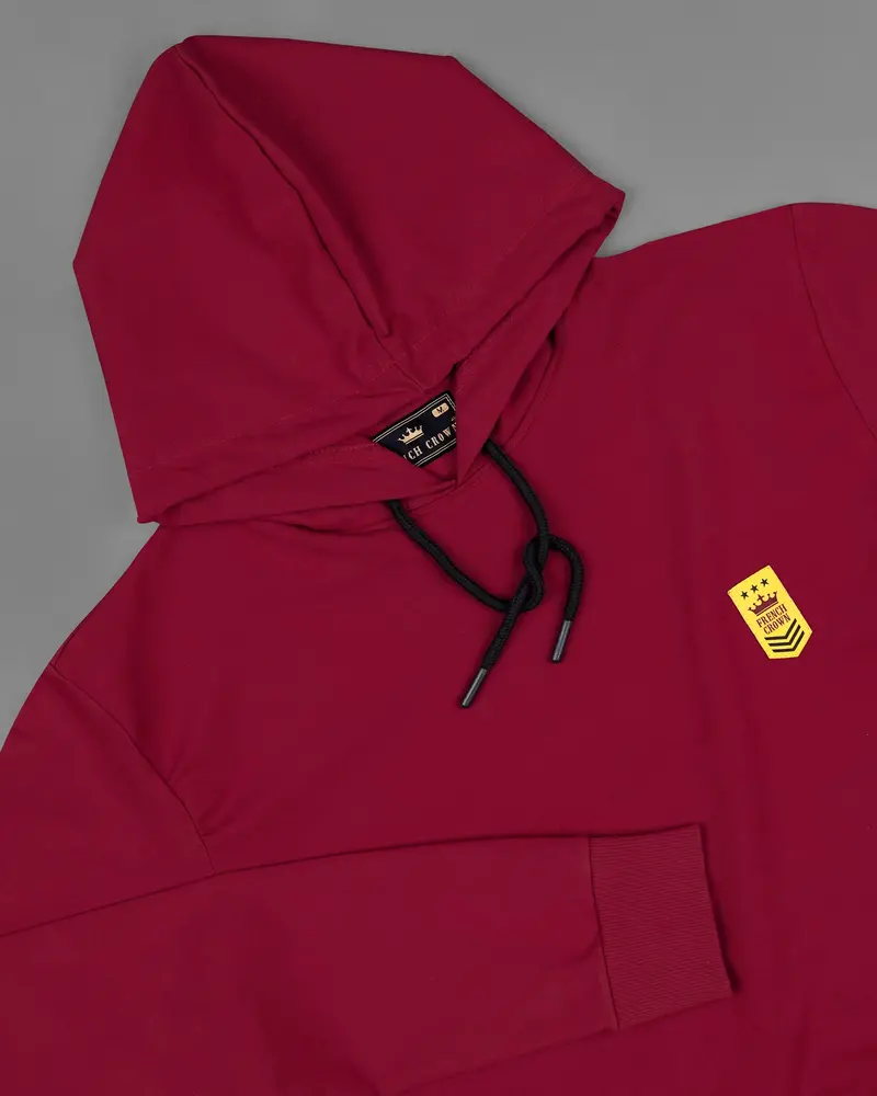 Merlot Red Hoodie Sweatshirt 4