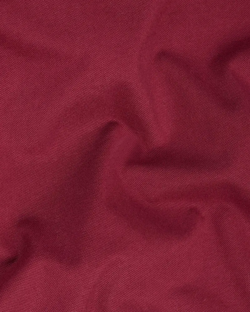 Merlot Red Super Soft Full Sleeve Mercerised Pique Polo 3