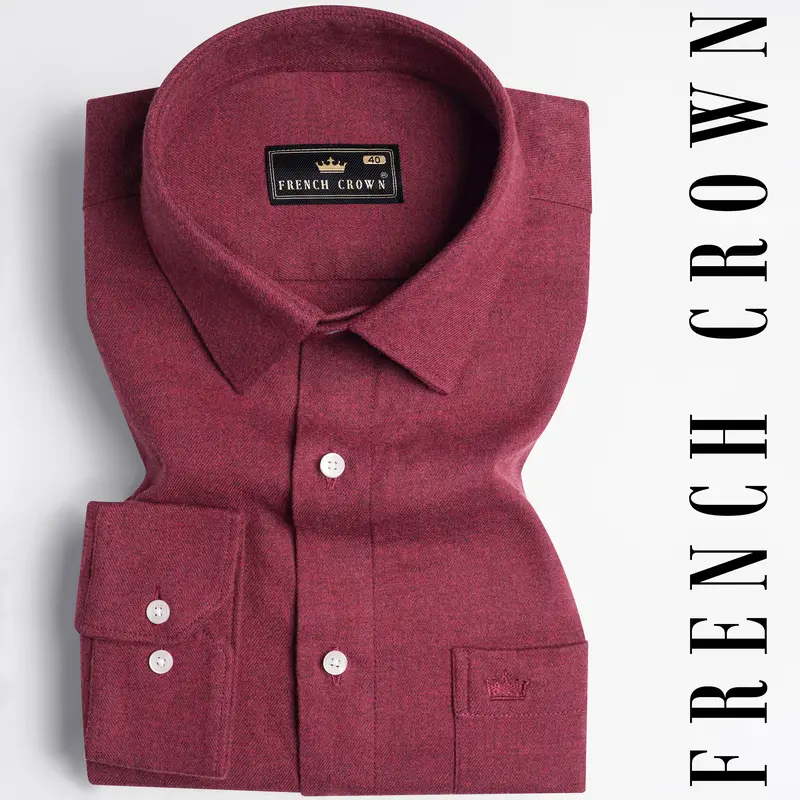 Metallic Copper Red Flannel Shirt 1