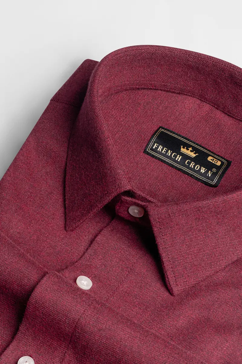 Metallic Copper Red Flannel Shirt 2