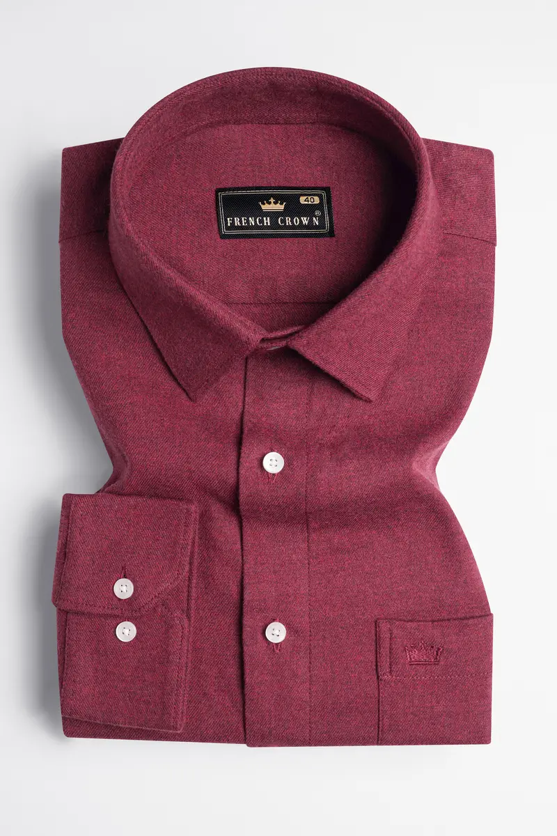 Metallic Copper Red Flannel Shirt 4
