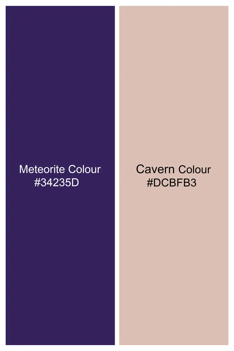 Meteorite Blue And Cavern Brown Super Soft Premium Cotton Shirt 9