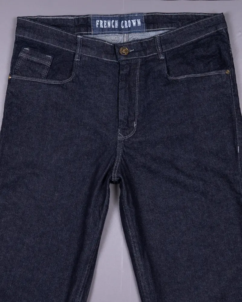 Midnight Blue Slim Fit Mid-Rise Clean Look Stretchable Denim 4