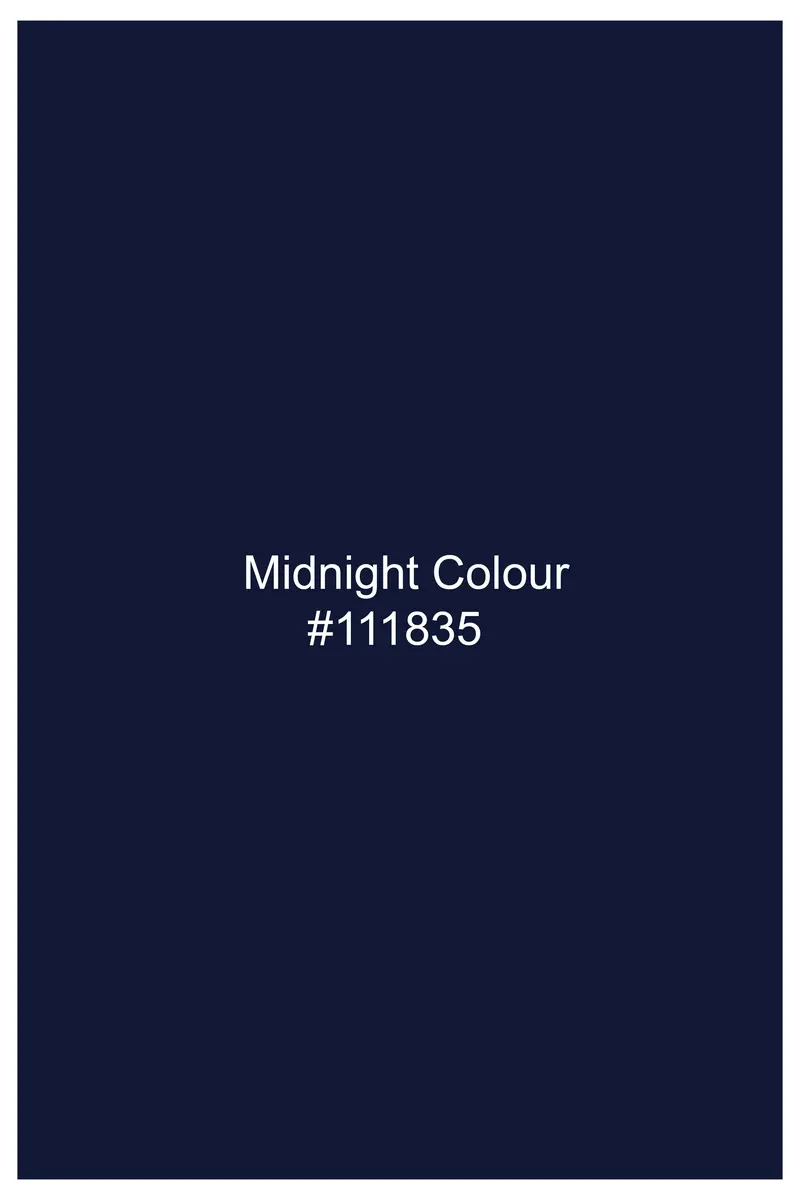 Midnight Blue Textured Waistcoat 5