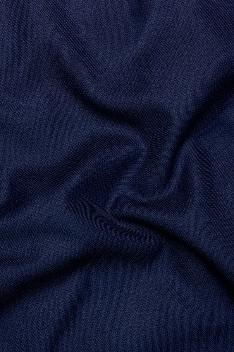 Midnight Blue Wool Rich Single Breasted Blazer 3