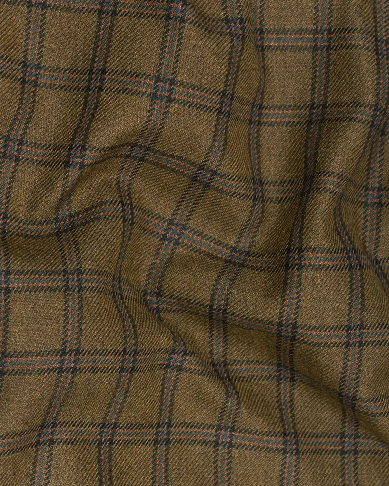 Milbrook Brown Plaid Wool Rich Waistcoat 3