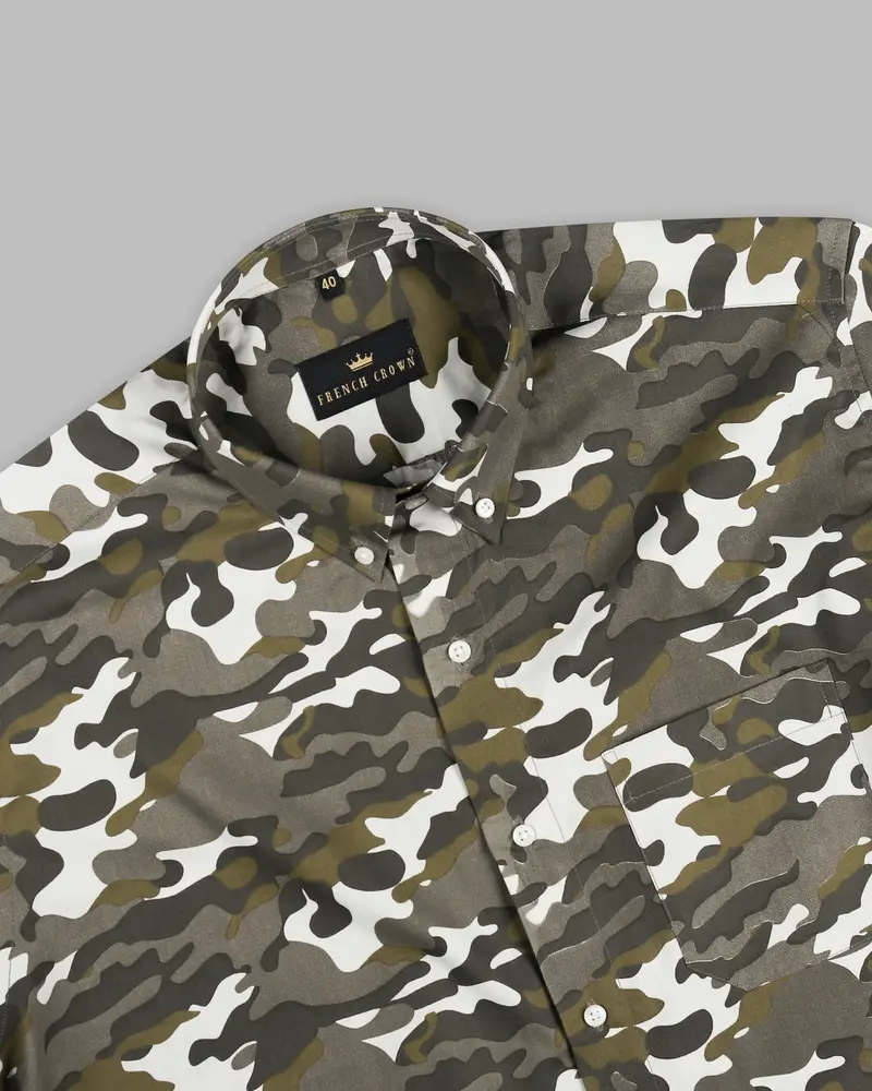 Military Camouflage Print Royal Oxford Shirt 4