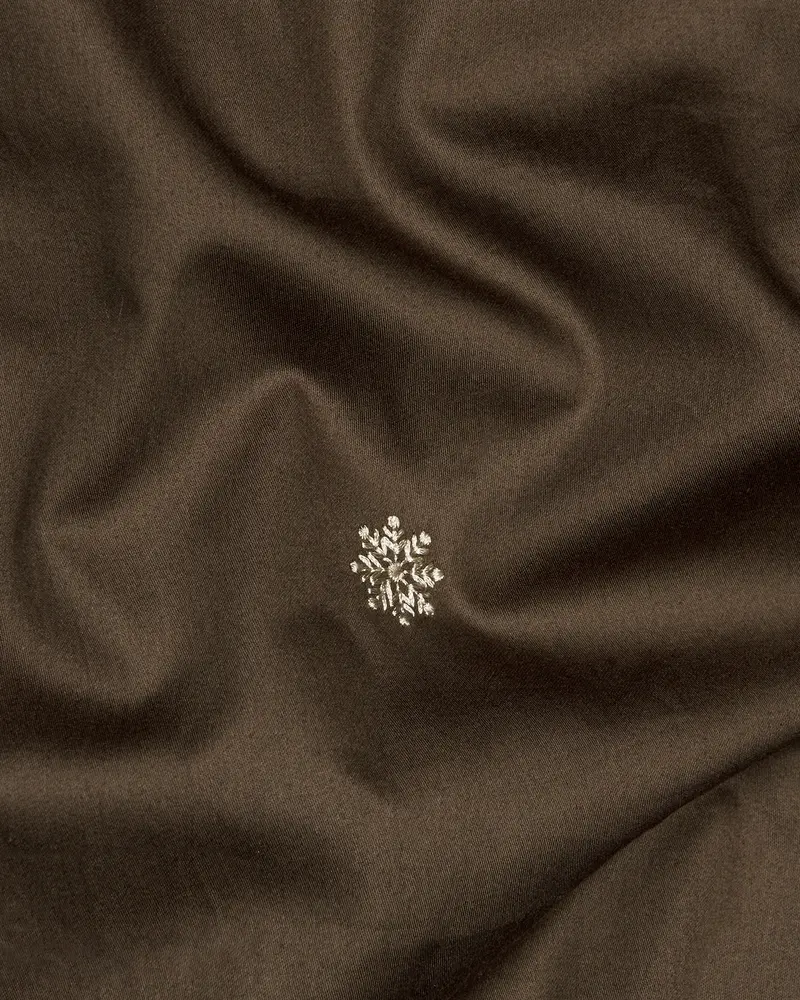 Millbrook Brown Embroidered Super Soft Premium Cotton Shirt 2