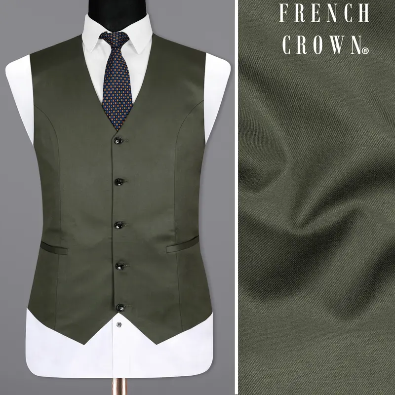 Millbrook Green Premium Cotton Waistcoat 1