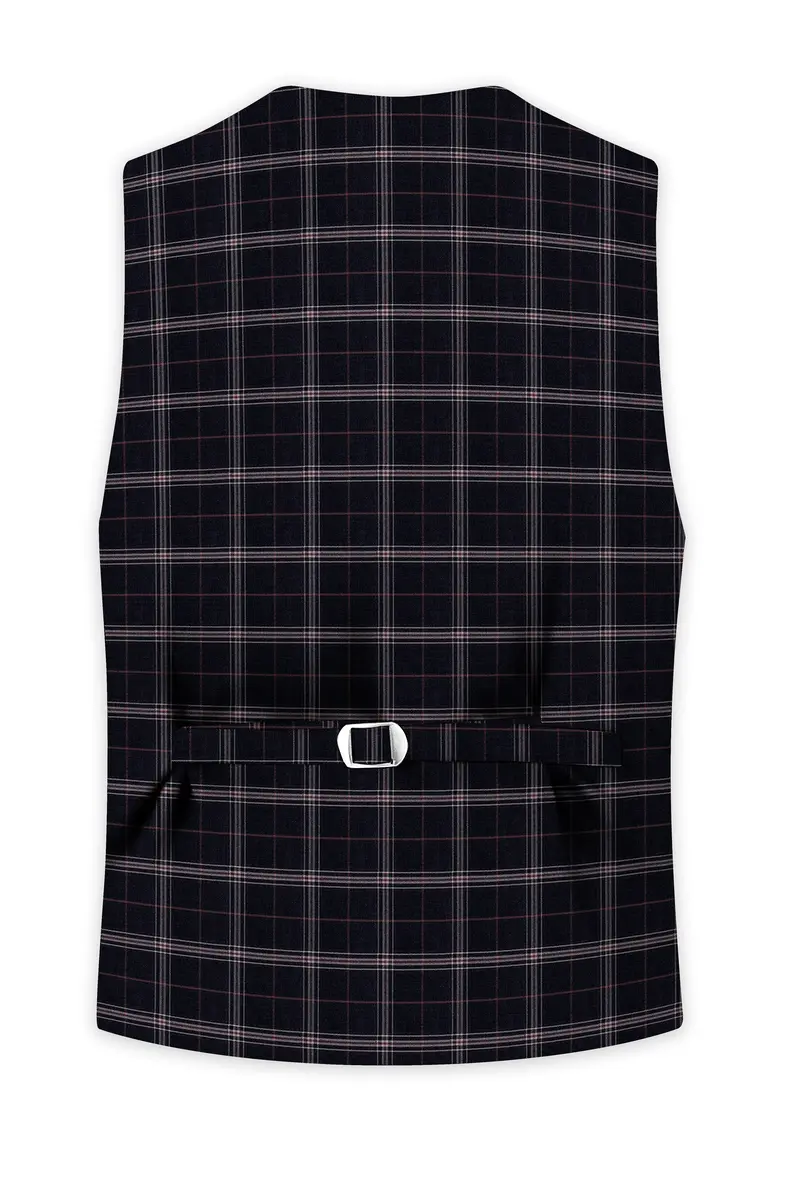 Mind Shaft Black Plaid Woolrich Waistcoat 4
