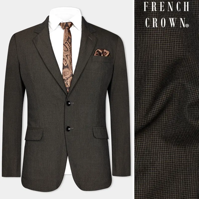 Mine Brown Wool Rich Blazer 1