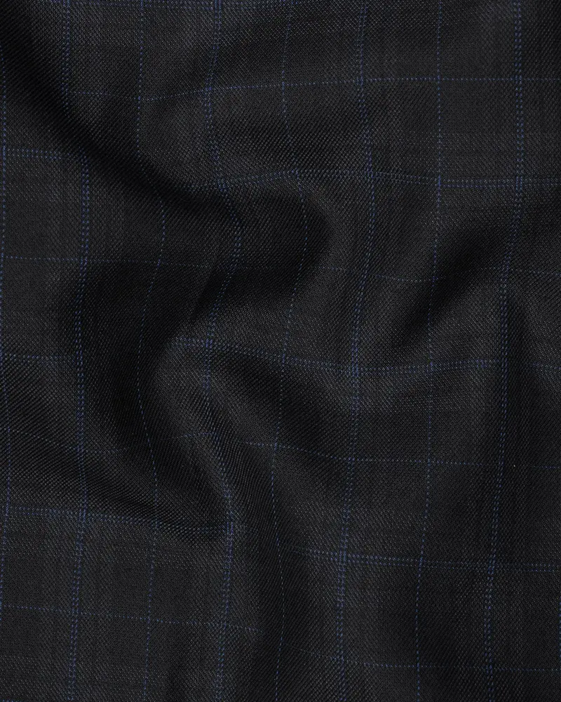 Mine Shaft Black Plaid Wool Rich Waistcoat 3