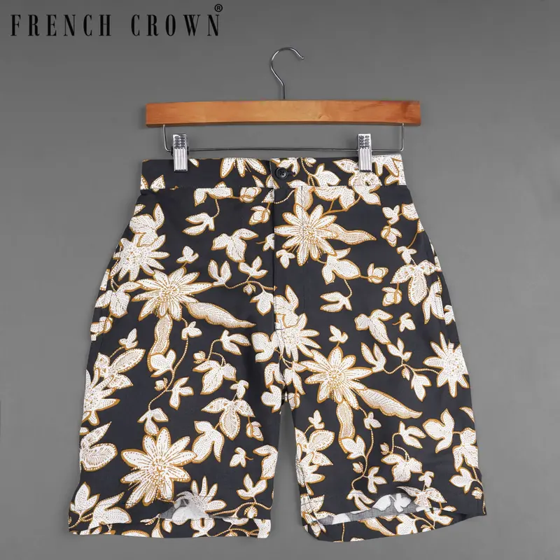 Mine Shaft Floral Printed Premium Tencel Shorts 1