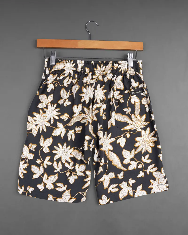 Mine Shaft Floral Printed Premium Tencel Shorts 4