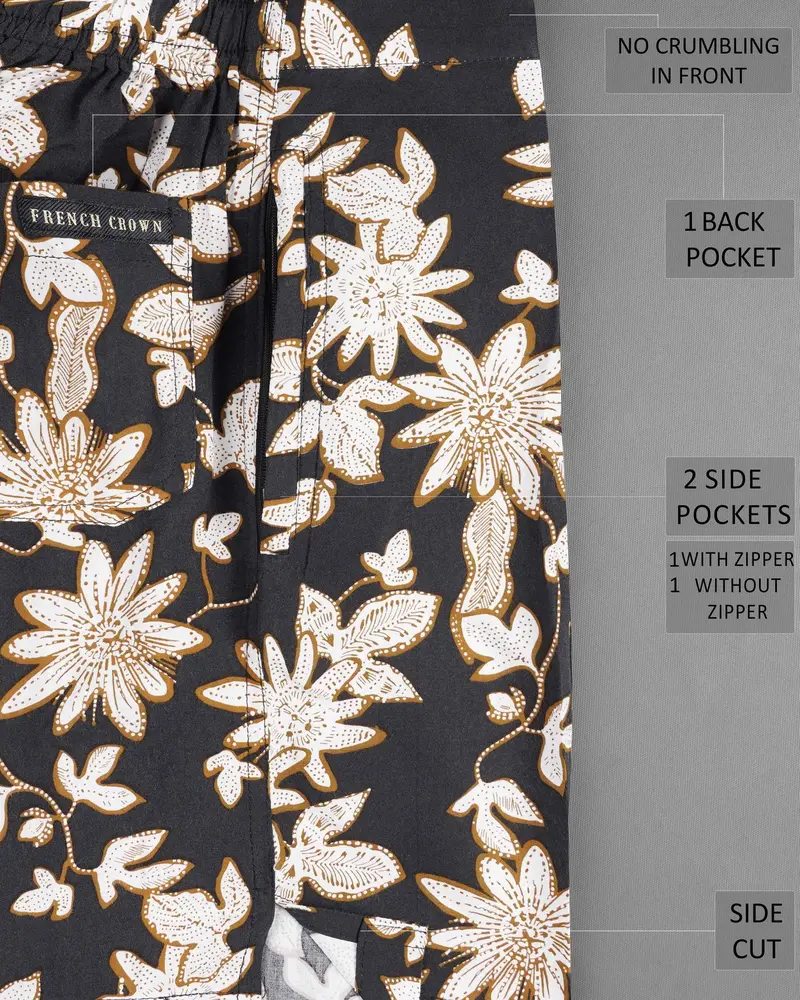 Mine Shaft Floral Printed Premium Tencel Shorts 6