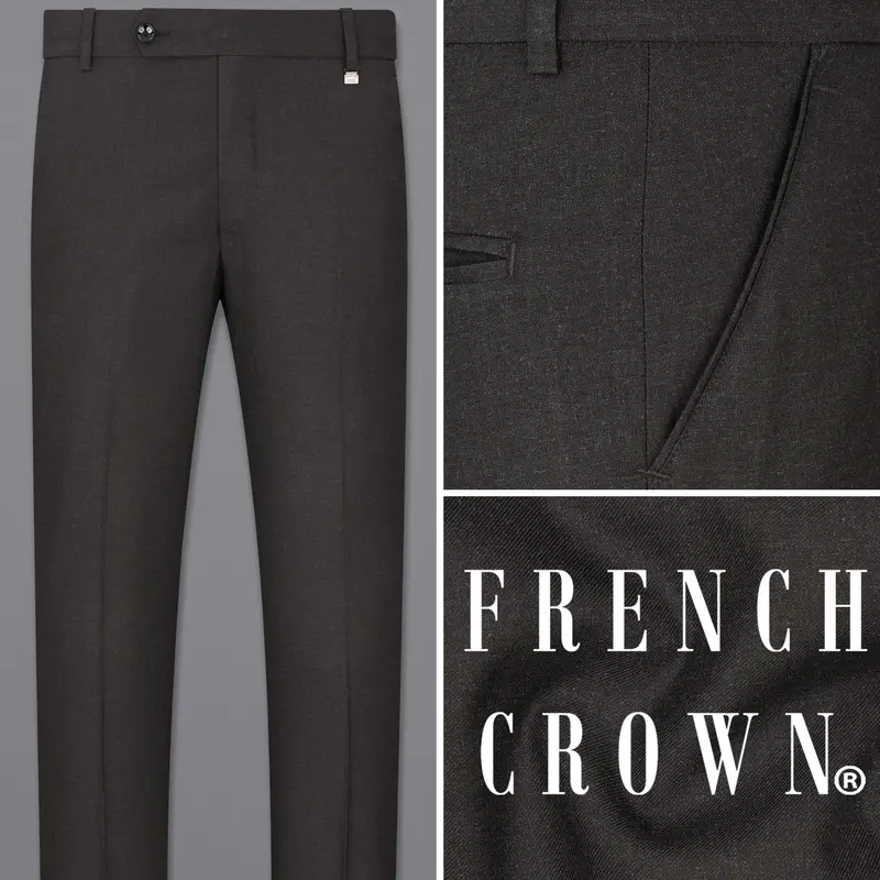 Mine Shaft Gray Wool Rich Designer Pant 1