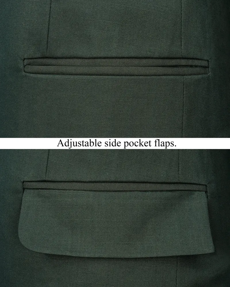 Mine Shaft Green Bandhgala Blazer 5