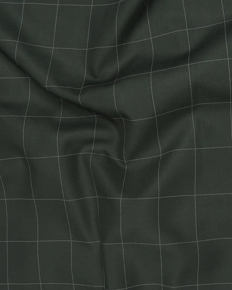 Mine Shaft Green Windowpane Nehru Jacket 3