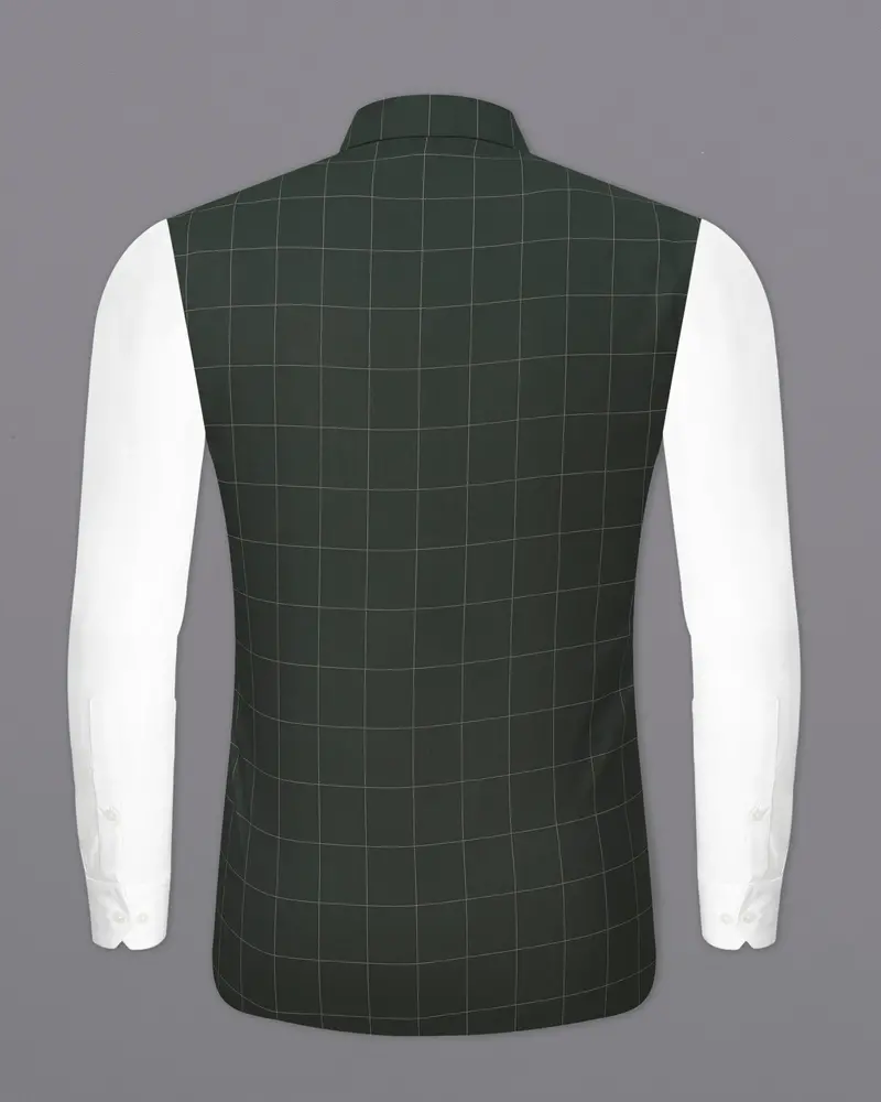 Mine Shaft Green Windowpane Nehru Jacket 6