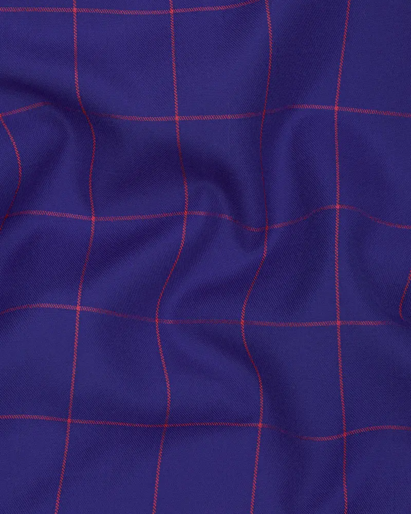 Minsk Blue Plaid Waistcoat 3