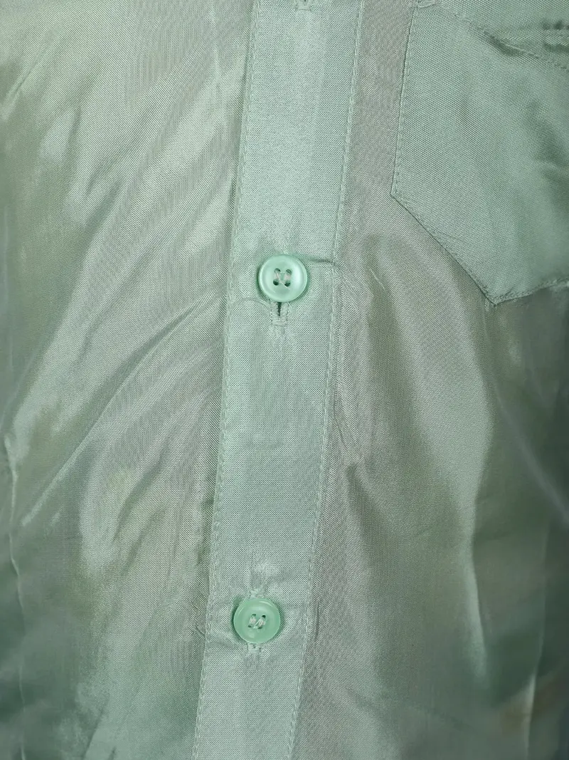 Mint Green Silk Dhoti With Matching Half Sleeve Shirt 5