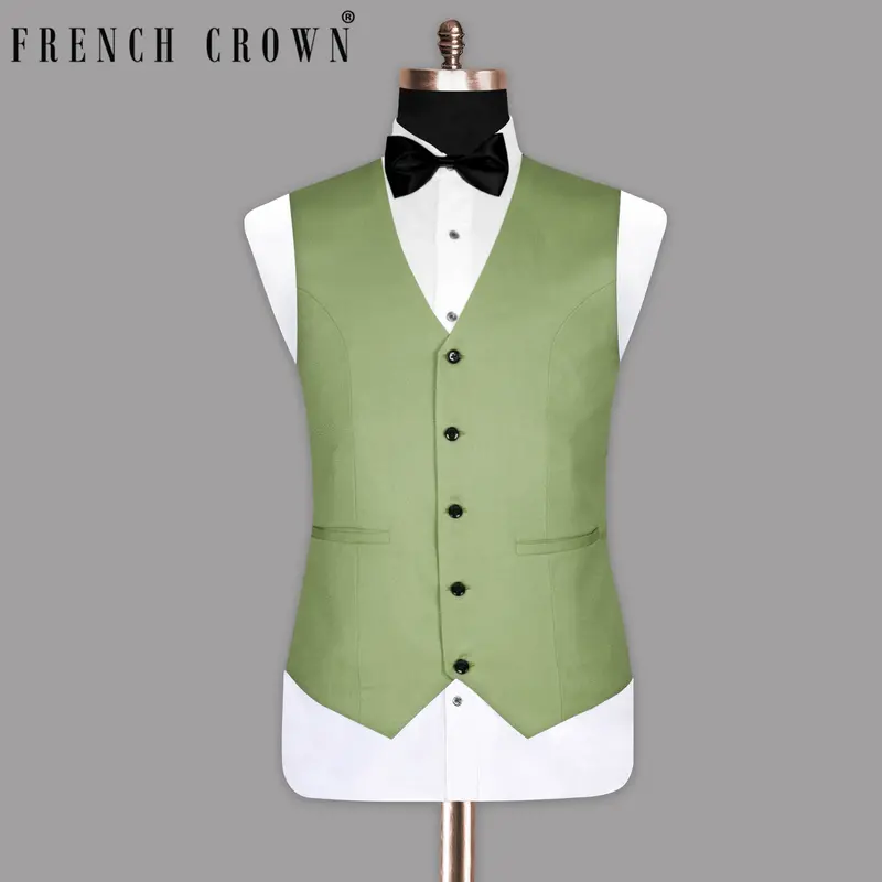 Mint Wool Blend Dinner Waistcoat 1