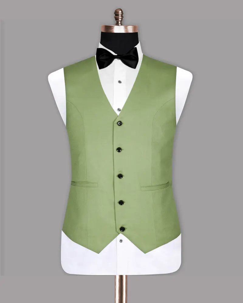 Mint Wool Blend Dinner Waistcoat 2
