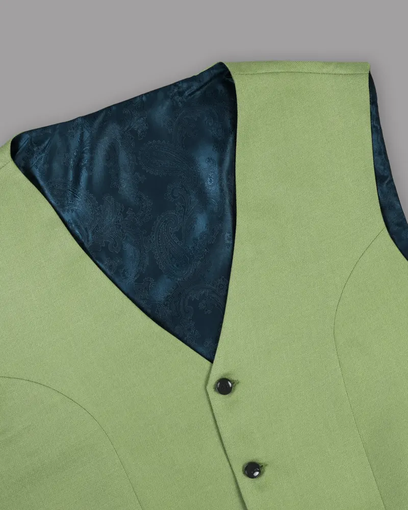 Mint Wool Blend Dinner Waistcoat 4
