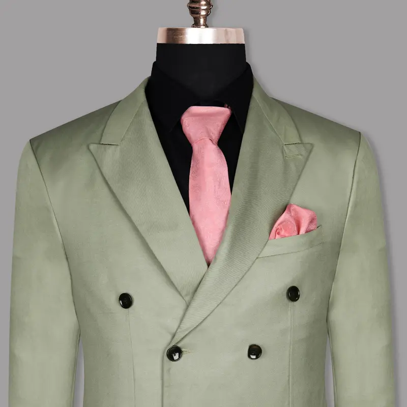 Mint Wool Rich Double Breasted Blazer 1