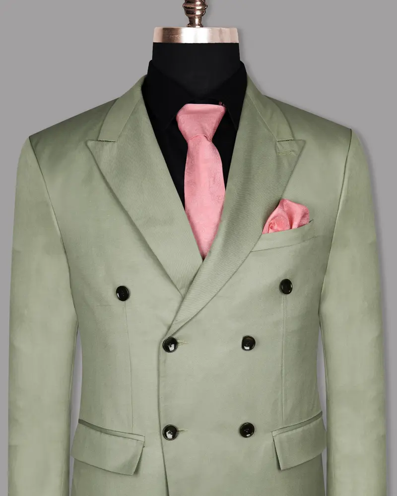 Mint Wool Rich Double Breasted Blazer 2