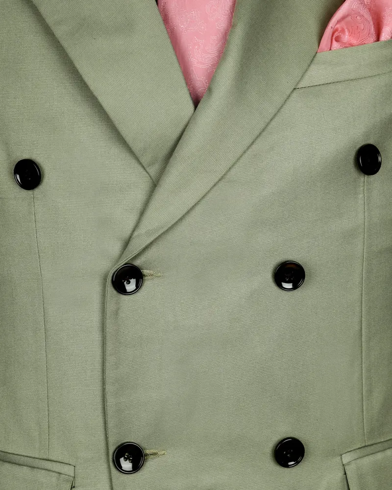 Mint Wool Rich Double Breasted Blazer 4