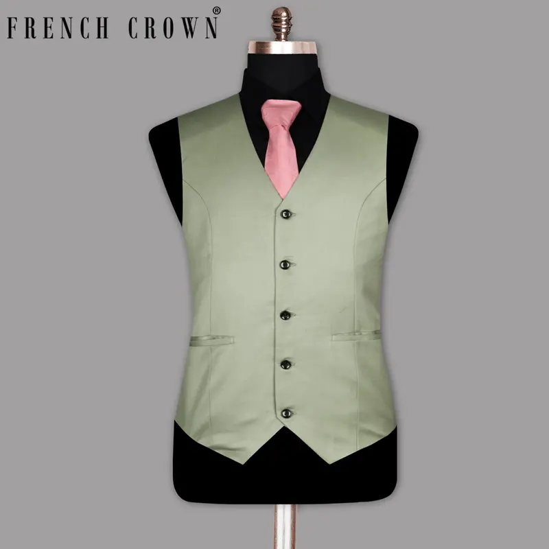 Mint Wool Rich  Waistcoat 1