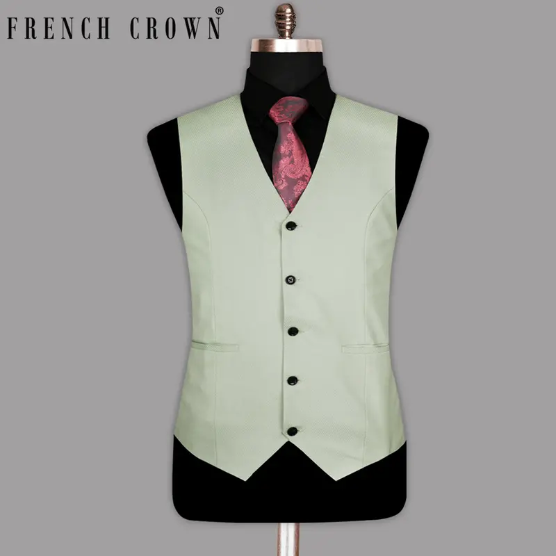 Mint Wool Rich Waistcoat 1