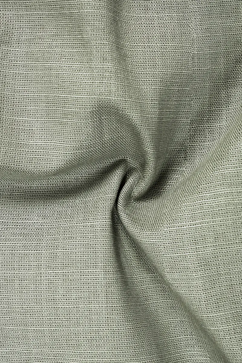 Minted Majesty-Beryl Green Solid Luxurious Linen Double Breasted Sports Blazer 3