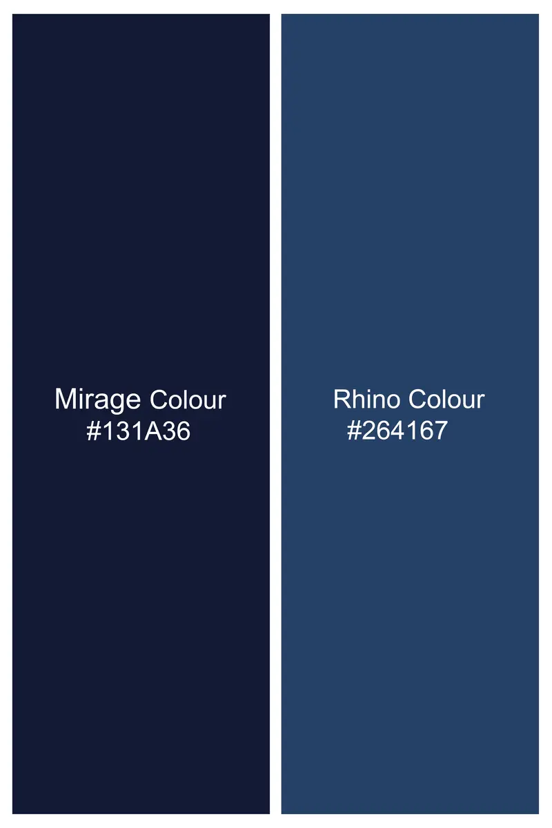 Mirage And Rhino Blue Striped Indigo Denim Shirt 7