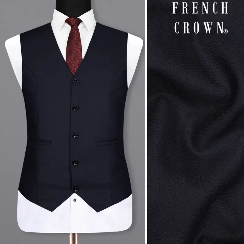Mirage Black Checked Woolrich Waistcoat 1