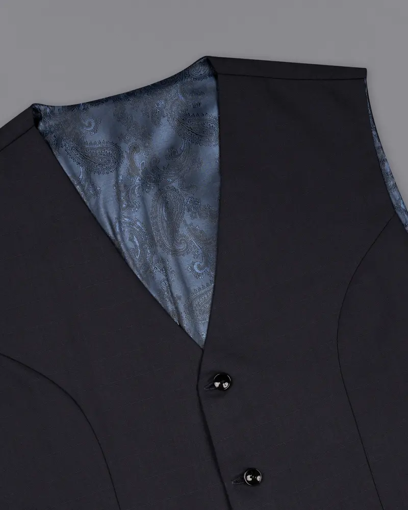 Mirage Black Checked Woolrich Waistcoat 4